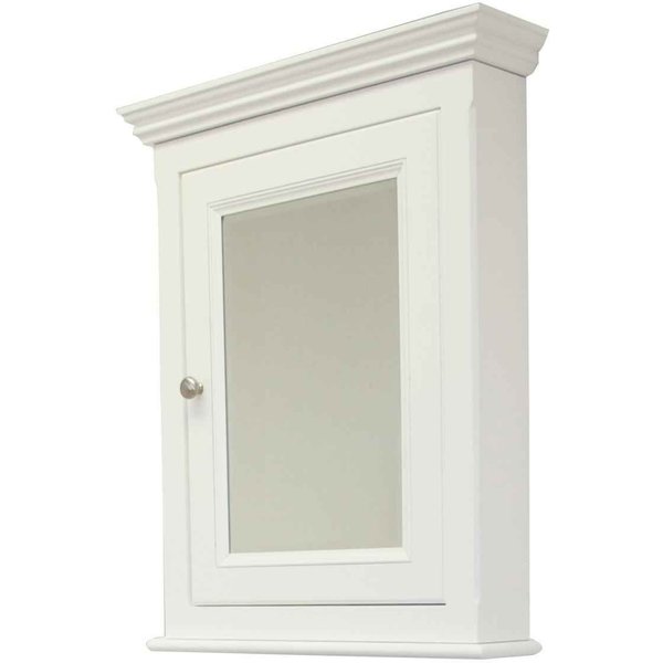 American Imaginations 24" W 30" H Traditional Birch Wood-Veneer Medicine Cabinet In White AI-31753